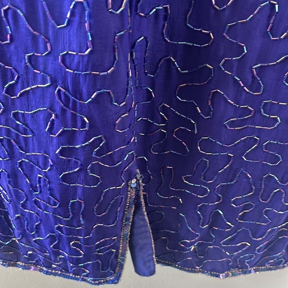 Golden Girls-2 Vintage Stenay Silk Sequence Ritzy Dresses Silk Cocktail attire - Picture 11 of 16